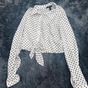 Polka Dot Button Up Blouse